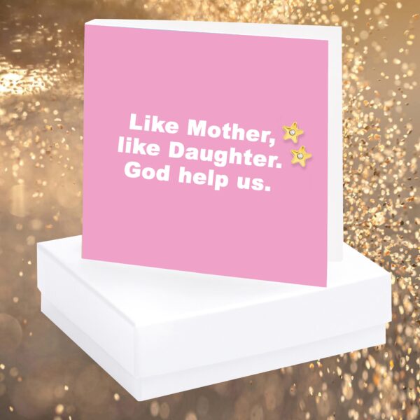 Like Mother Quote Earring Card